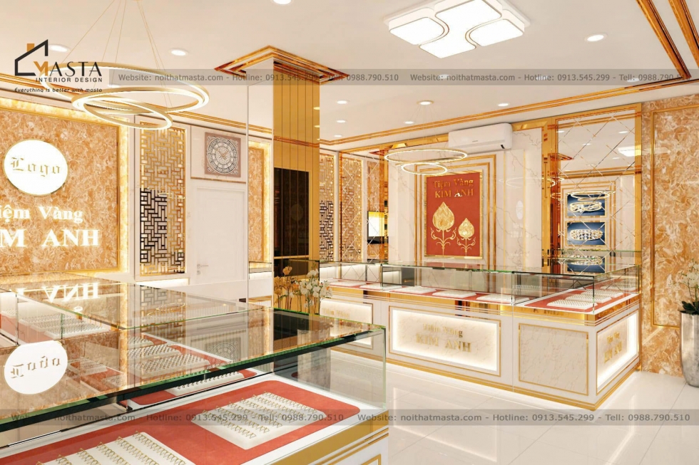 Thiết Kế Tiệm Vàng Kim Anh - Anh Tuấn - Long An